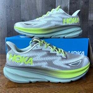 Hoka Clifton 9 GTX Sneakers Aloe Vera Green Running Shoes Mens Size 13 Gortex